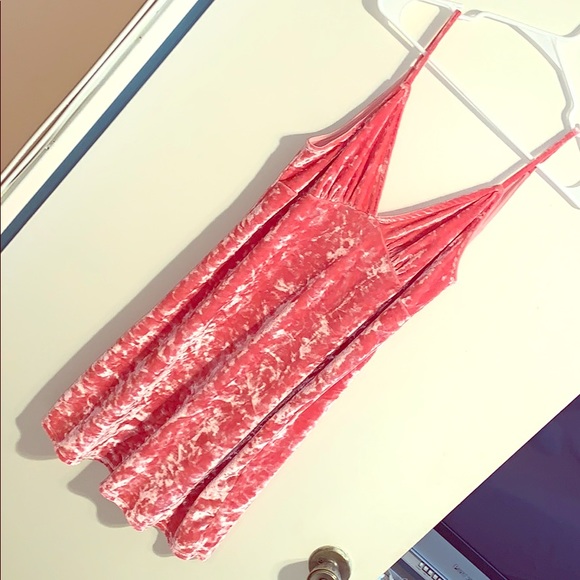 Forever 21 Dresses & Skirts - Y2K Hot Pink crushed velvet dress- Forever 21